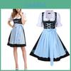 Elegante Conjunto de Vestido Dirndl Floral Tradicional Feminino Para Celebrações da Oktoberfest