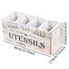 Kitchen Utensils Holder Cutlery Wood Organization Decorative Flatware Storage Organizer
