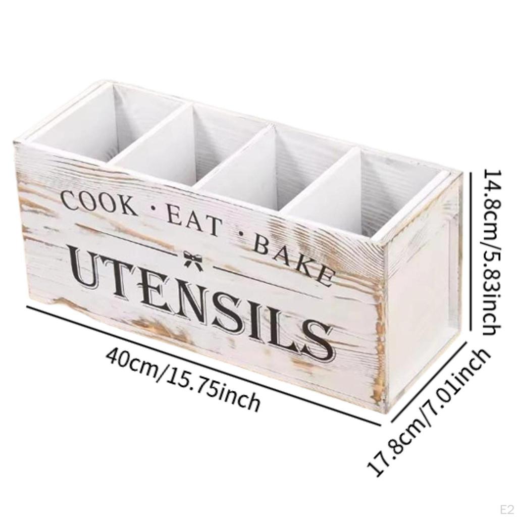 Küchenutensilienhalter Besteck Holz Organisation Dekorative Besteckaufbewahrung Organizer