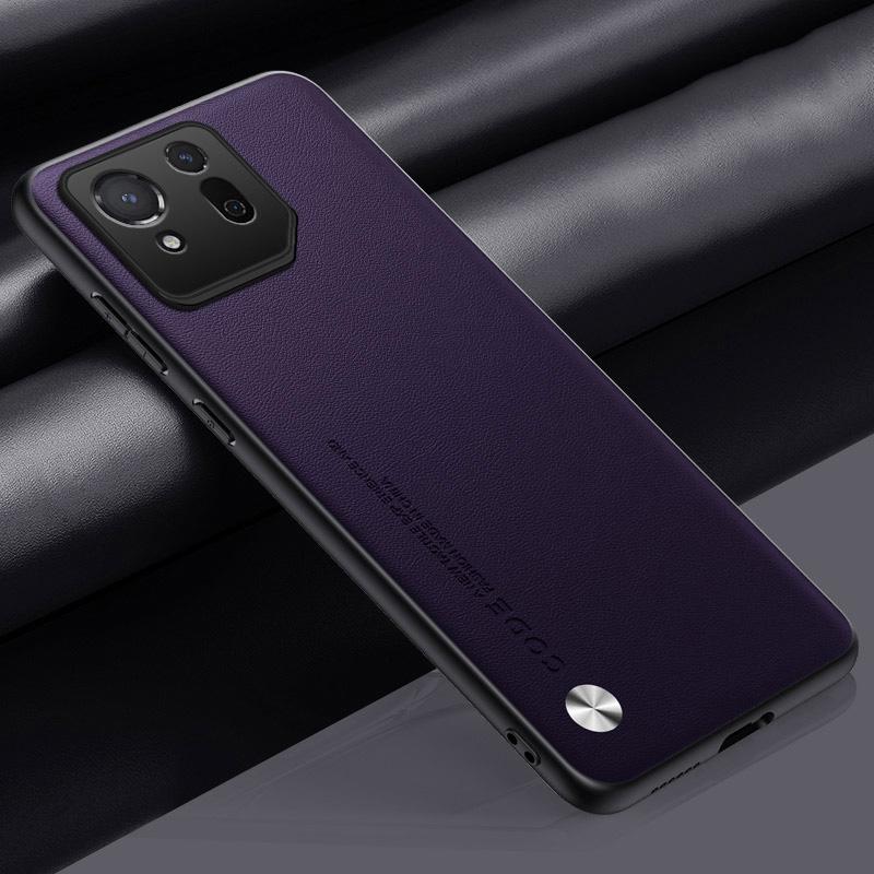 Luxury Genuine Leather Business Phone Case for Asus ROG Phone 8 Pro 8 7 Pro 7  6 5 3 Plain Skin Shockproof Cover for Full Protection Cover
