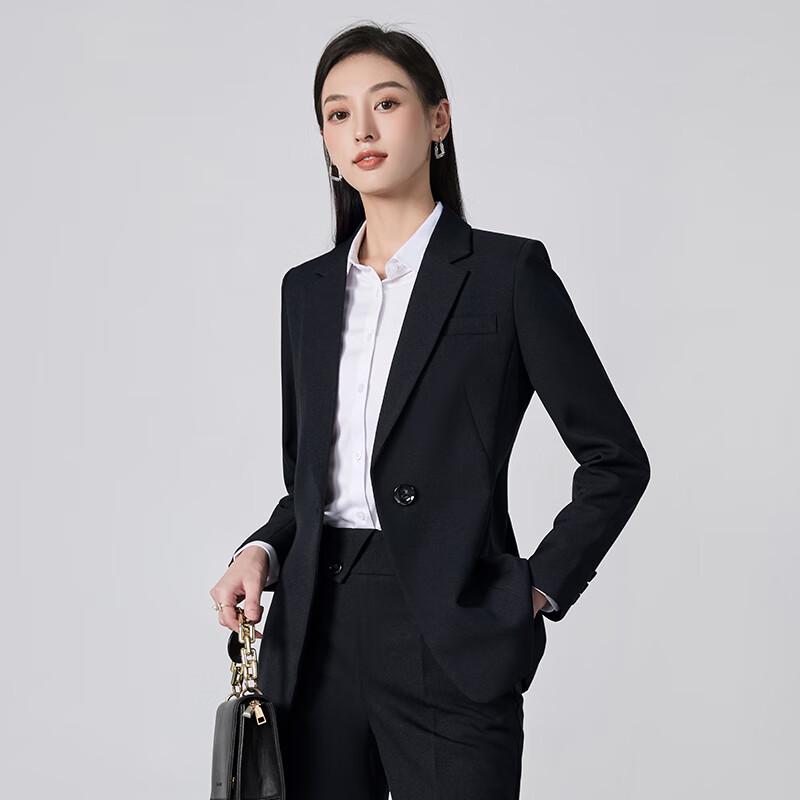 Teluoman Women's Long-Sleeve Business Suit Set