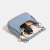 Charm Magnetic Field Niche Chain Denim Armpit Bag New High-end Style Spicy Girl Style Silver Shoulder Crossbody Bag