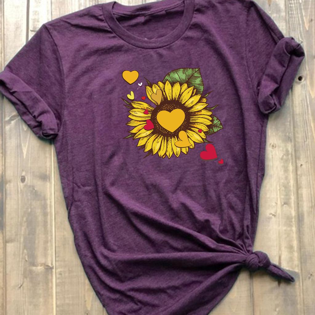 Buy Sunflower Red Heart Yellow Heart T 