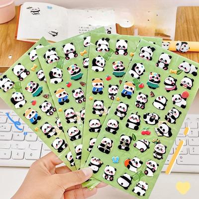 3D Bubble Panda PVC Aufkleber Dress Up Material dekorative Cartoon Schaum Aufkleber süße Kawaii Panda Bubble Aufkleber pädagogische