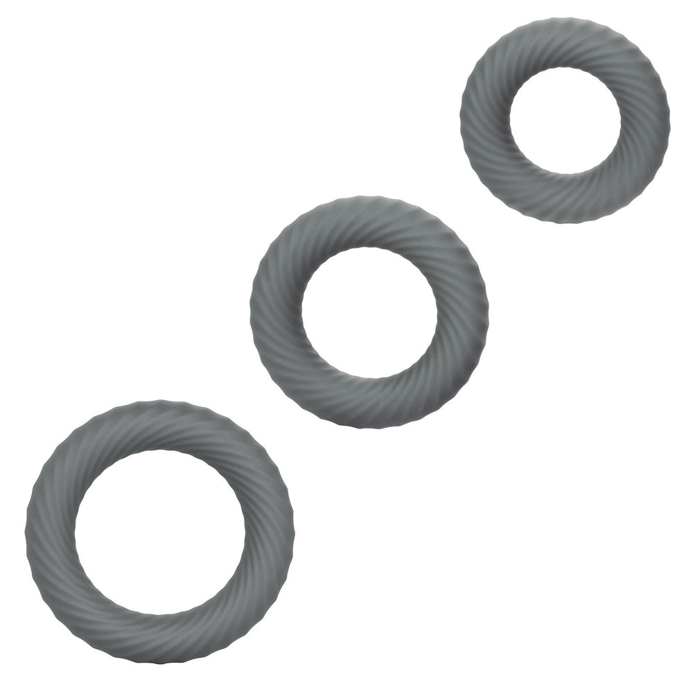 Lot de 3 Cockrings Link Up Gris - Calexotics - Cockrings Flexibles
