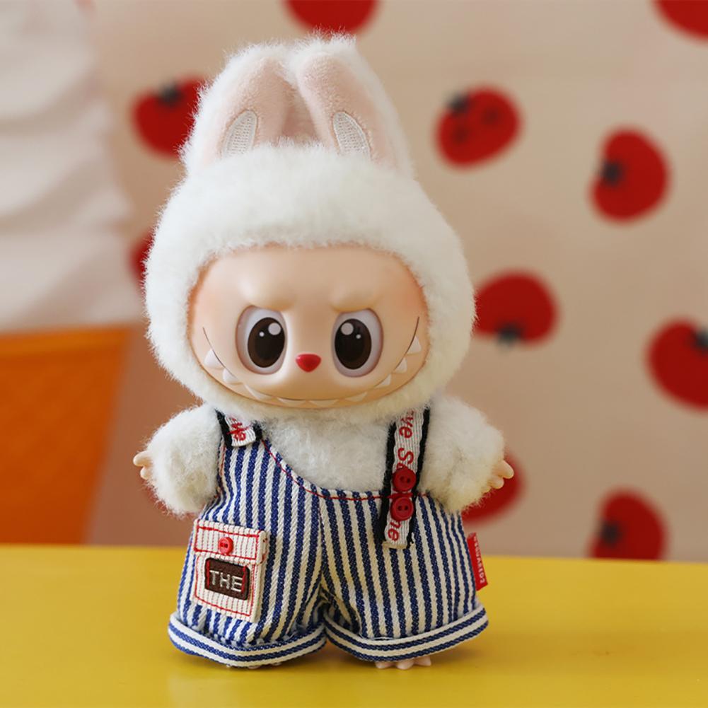 For 17cm Labubu Doll Clothes Fashion Clothes Jumpsuits Doll Clothes Color Match Clothes Dolls Accessories Cute Decoration Little Clothes