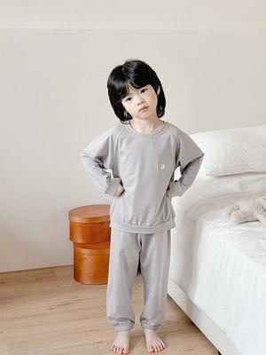 Kinder Langarm Lyocell Pyjama Set - Atmungsaktive Frühling/Sommer Nachtwäsche für Jungen & Mädchen (Größen 140-160)