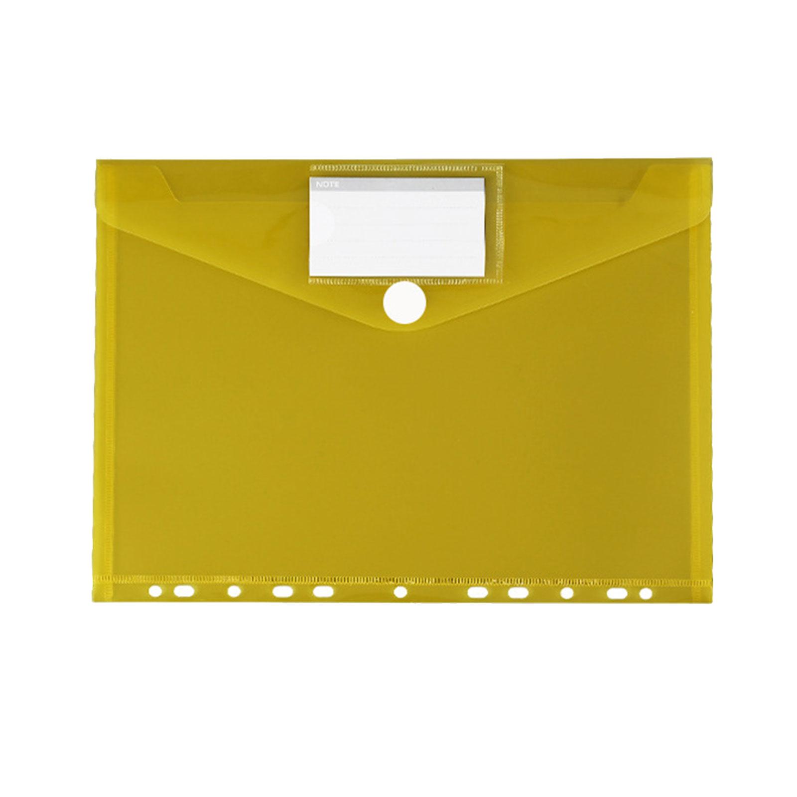 

Папка-файл А4 Прозрачный пакет для документов Папка для документов с 11-ю отверстиями по краю Пакет для хранения бумаги Школьные офисные принадлежности 1 жёлтый
