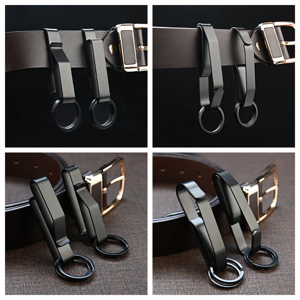 Anti-Lost Car Key Holder Stainless Steel Keychain Belt Hanger Hook Tool Key Clip Bag Strap
