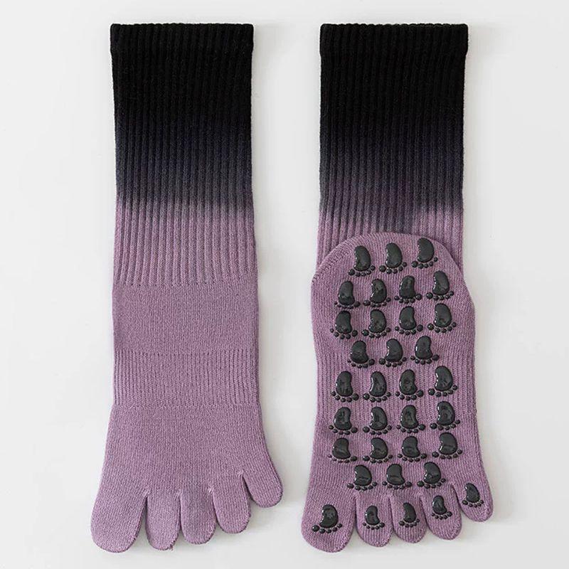 

Yoga Socks Non-Slip Professional Women Five-Finger Socks Sports Fitness Non-Slip Socks Room Socks Adult Pilates Socks Black purple