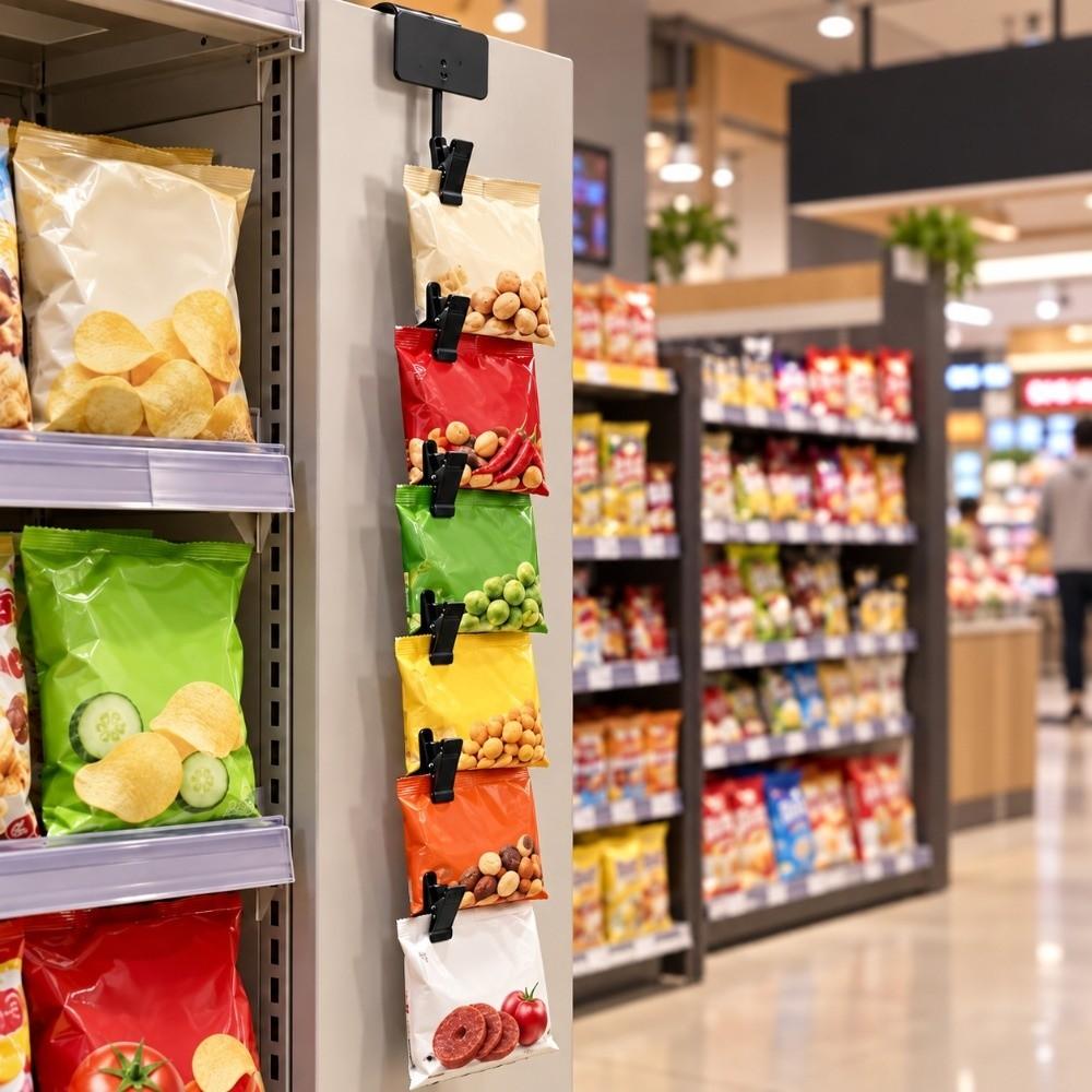 Portable Metal Hanger Strip Metal Bagged Snack Holder Hanging Merchandise Strip Convenience Store