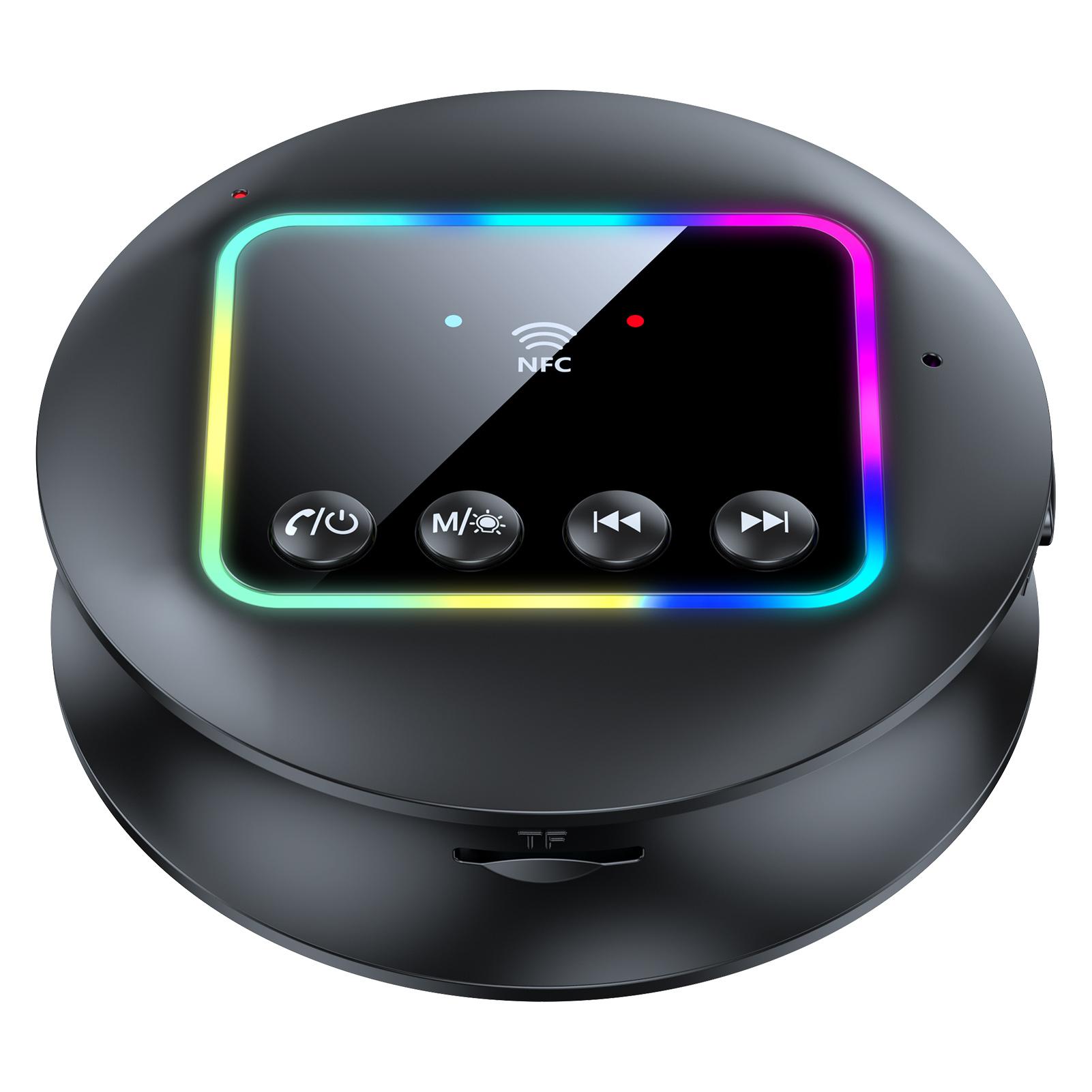 

GT77 BT5.4 беспроводной аудиоадаптер 2 в 1 аудио передатчик приемник NFC быстрое сопряжение AUX RCA TF чёрный