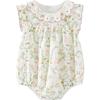 Minibala Bamboo Cotton Gauze Girls' Petal Collar Romper
