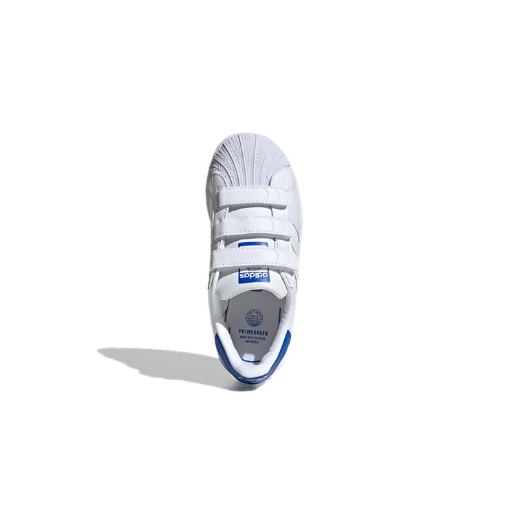 Adidas Originals Cf C Breathable Low top Skateboard Shoes White Blue Children Aged 3 7 Years Old FX7169