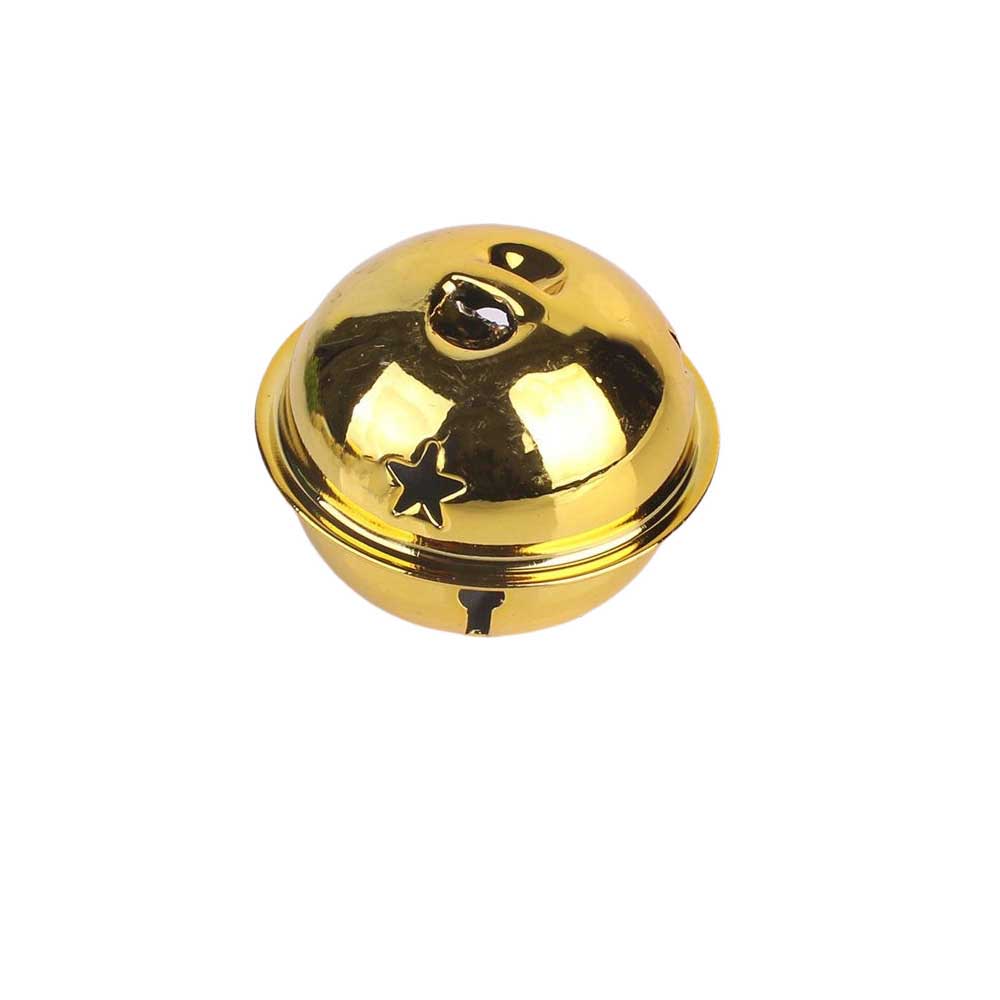 10pcs 30-40mm Bell Jingle Gold/Silver Christmas Tree Pendant Glitter Bell Hollow Star Sleigh Bell Christmas Tree Decoration