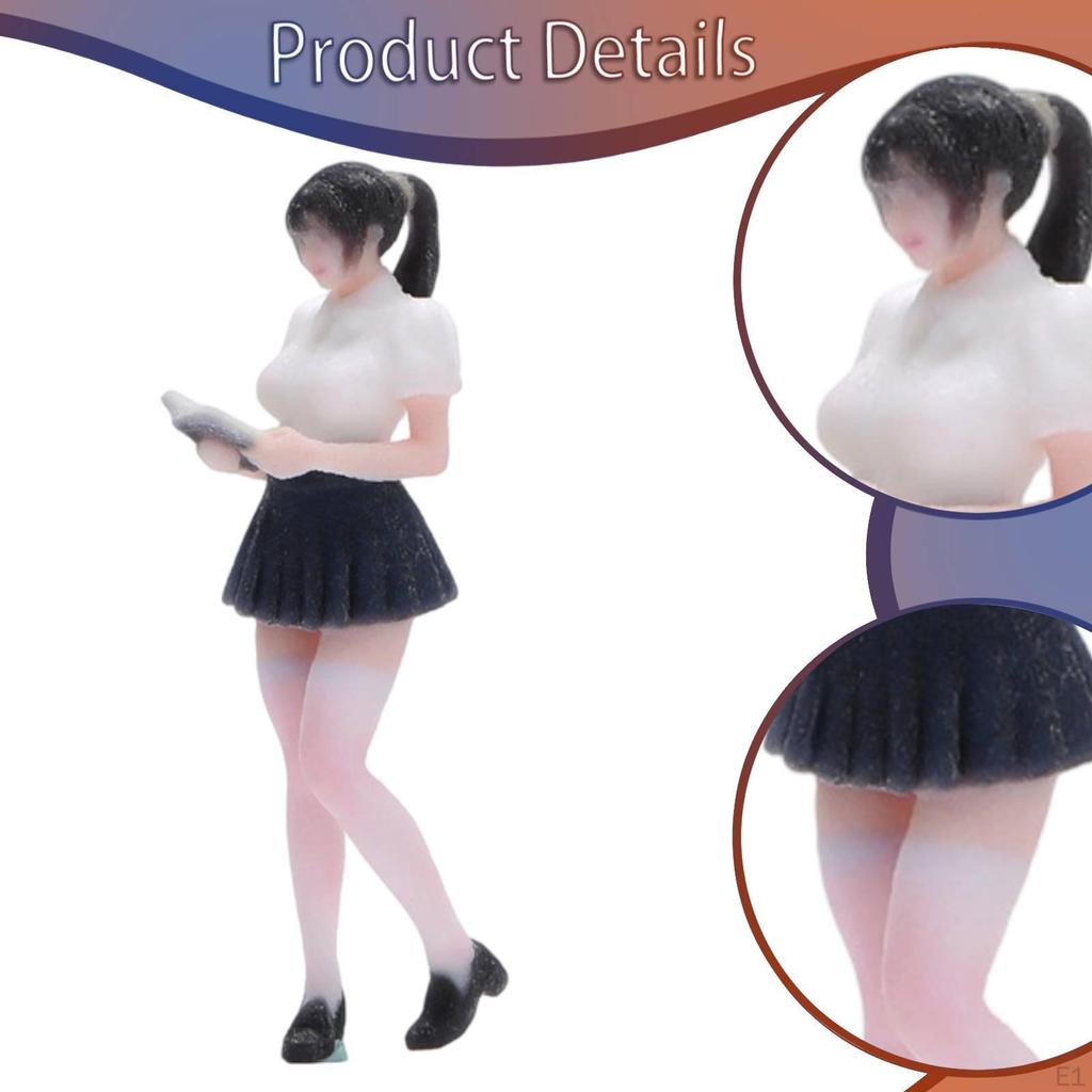 1/64 Female Figure Miniature Human Model for Scene