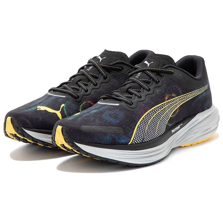 Puma Deviate Nitro 2 Marathon Series Herren-Sneaker Schwarz Yellow-Blaze Strawberry-Burst 378683-01
