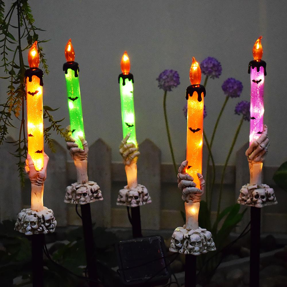 Haunted Festival Skull Solar Candle Light for Garden