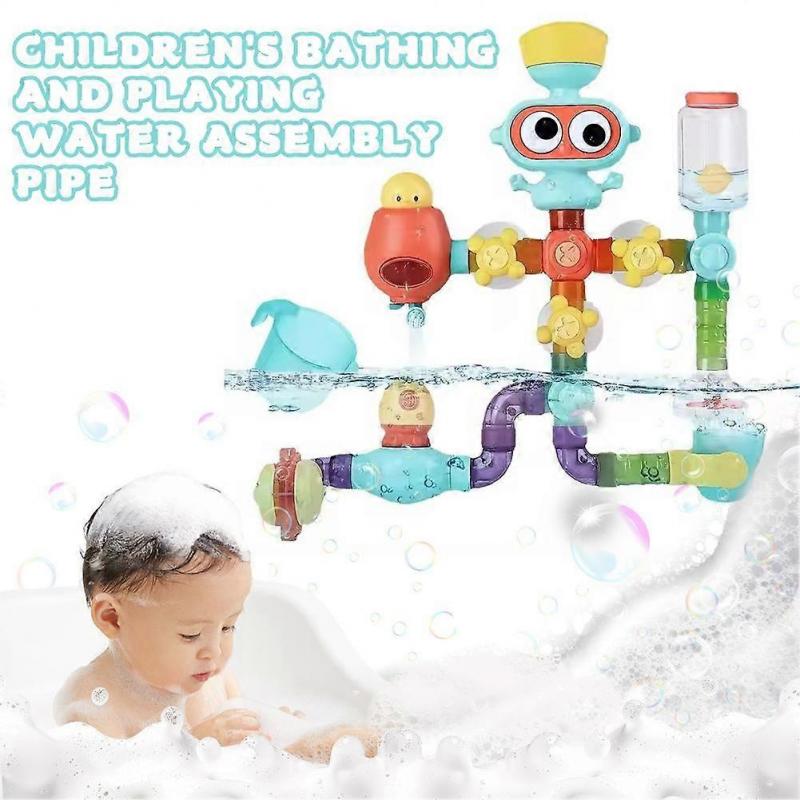Children'S Bathroom Toys Water Assembly Pipe Rotating Fun Interactive Fun Game