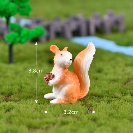 Cute Squirrel Animal Figurine Craft DIY Miniature Fairy Garden Bonsai Ornament