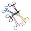 Animals Curved Trauma Hemostat  Stainless Multi Rainbow Color Grooming Veterinary Tools Suitable for Surgical Wound Cleaning