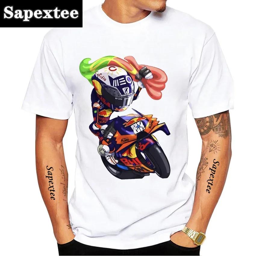 Ny sommar herr kortärmad 2025 Miguel Oliveira 88 Rider T-shirt Moto Sport Pojke Casual T-shirts Motorcykelåkning Vita Toppar