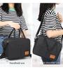 Insulated Solid Color Oxford Cloth Lunch Bag - Portable Bento Bag with Thickened Design and Crossbody Strap for Office Workers