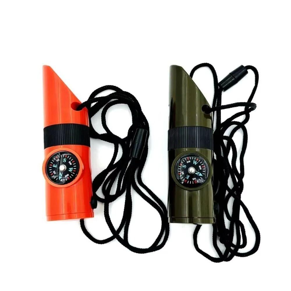 Multifunction Emergency Survival Whistle Compass 7-in-1 Emergency Whistle  Hiking