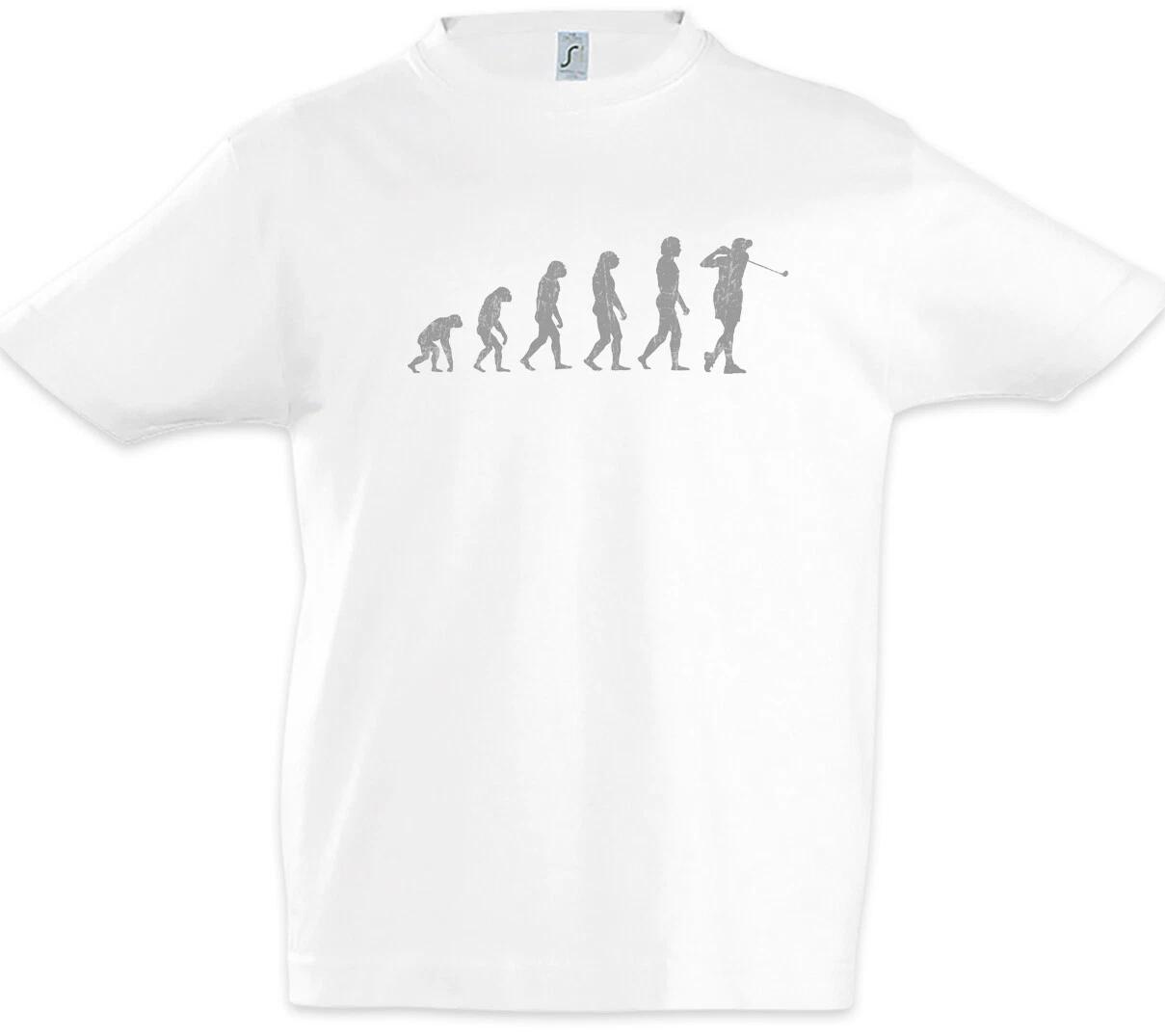 Golf Evolution Boys kids boys T-Shirt Charles Human Darwin Player Training Golfer Fun 130