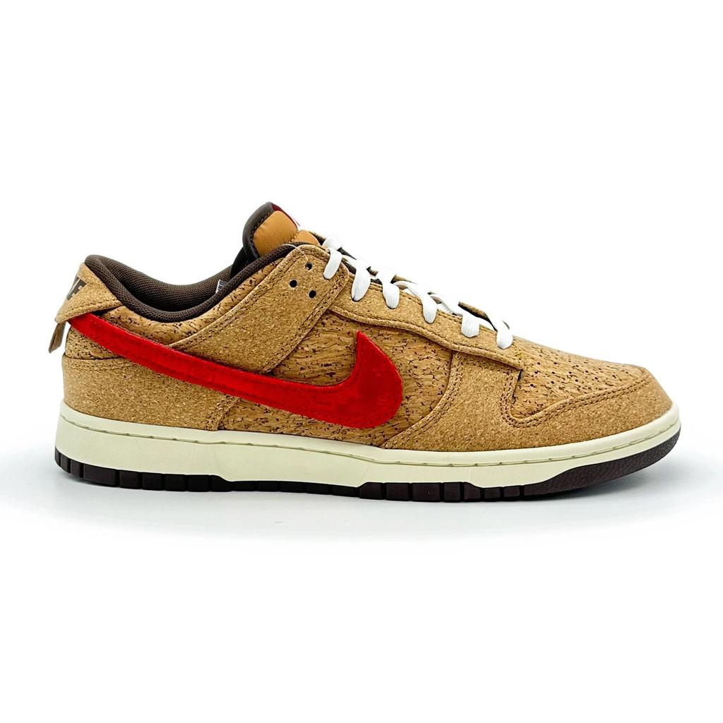 FN0317-121 CLOT × Nike Dunk Low SP Cork Natural Flax Coconut Milk Baroque Brown