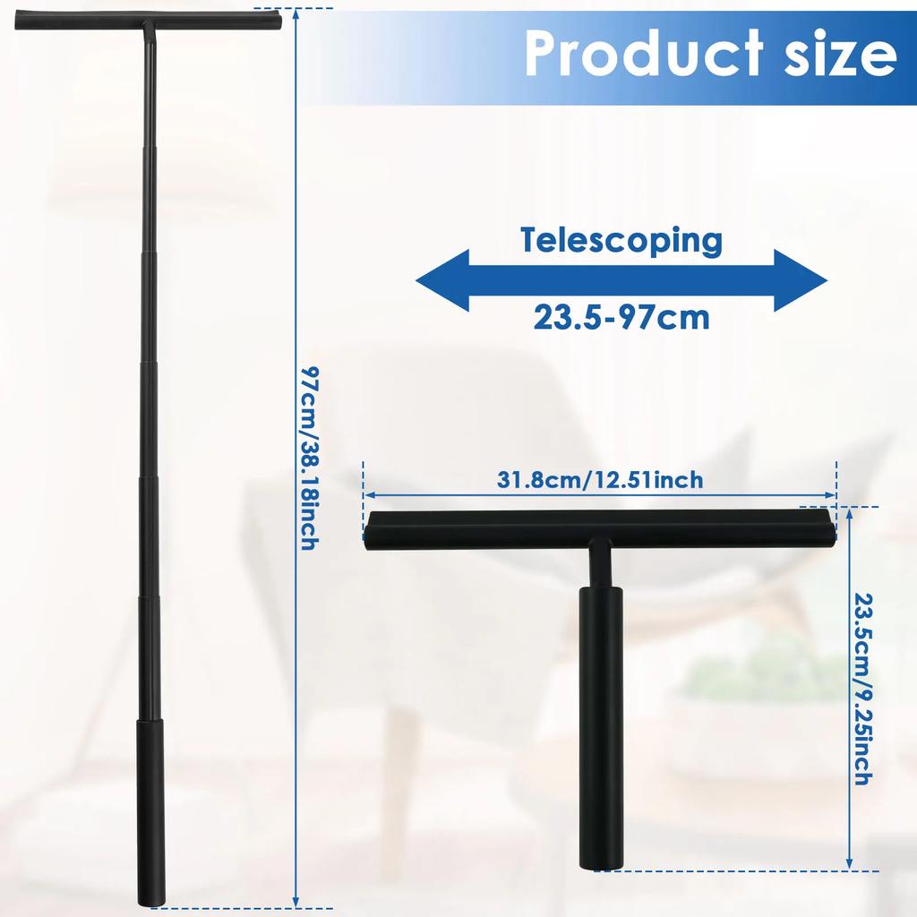 Shower Squeegee Glass Wiper Scraper Cleaner with Telescopic Handle Streak-Free Silicone Holder Wiper Scraper Glass Cleaning