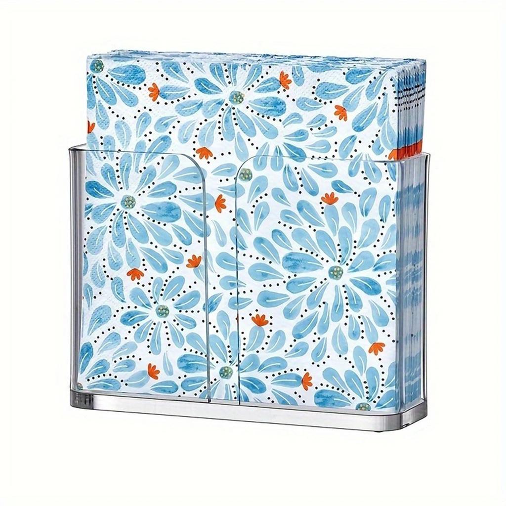 Acrylic Napkin Holder for Table Top Clear Napkin Caddys Luncheon Napkins Organizers Serviette Dispenser Kitchen Tool