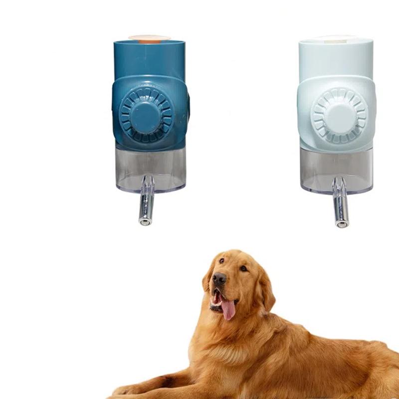 Good-Pet Cage Water Cup Simple Dog Cage Hanging Water Bottle Large Capacity Water Bottle For Cats And Dogs Dark Blue