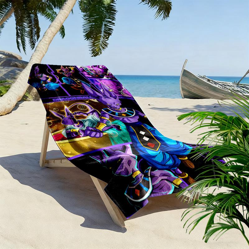 DRAGON BALL Print Beach Towel, Large Soft Quick Dry Towel for Beach Camping Swimming