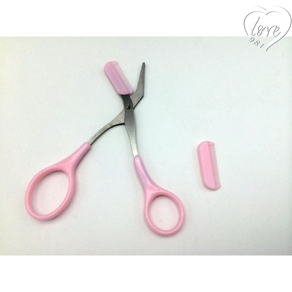 

Инструмент для макияжа с расческой для бровей и ножницами для подравнивания бровей.