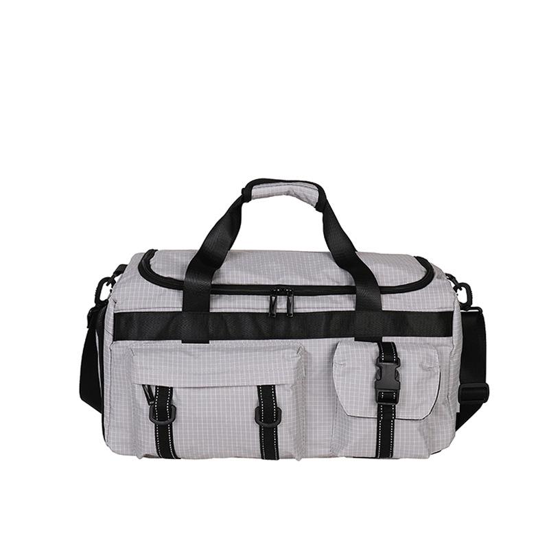 

Women s Large Waterproof Gym Bag with Wet/Dry Separation - Handheld Sports Storage for Swimming and Training сірий колір