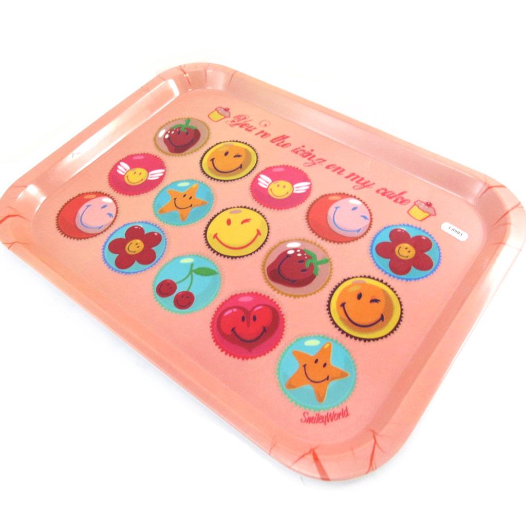 Smiley [L8983] - Large Pink 'Smiley' Tray (you're the Icing On My Cake)