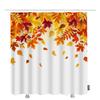 Fall Leaf Pumpkin Shower Curtain Autumn Maple Leaves Bathroom Curtain Thanksgiving Harvest Bath Curtain Rustic Farmhouse Decor