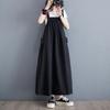 Sleek Summer Korean-Style Plus-Size Spaghetti Strap Overalls Dress