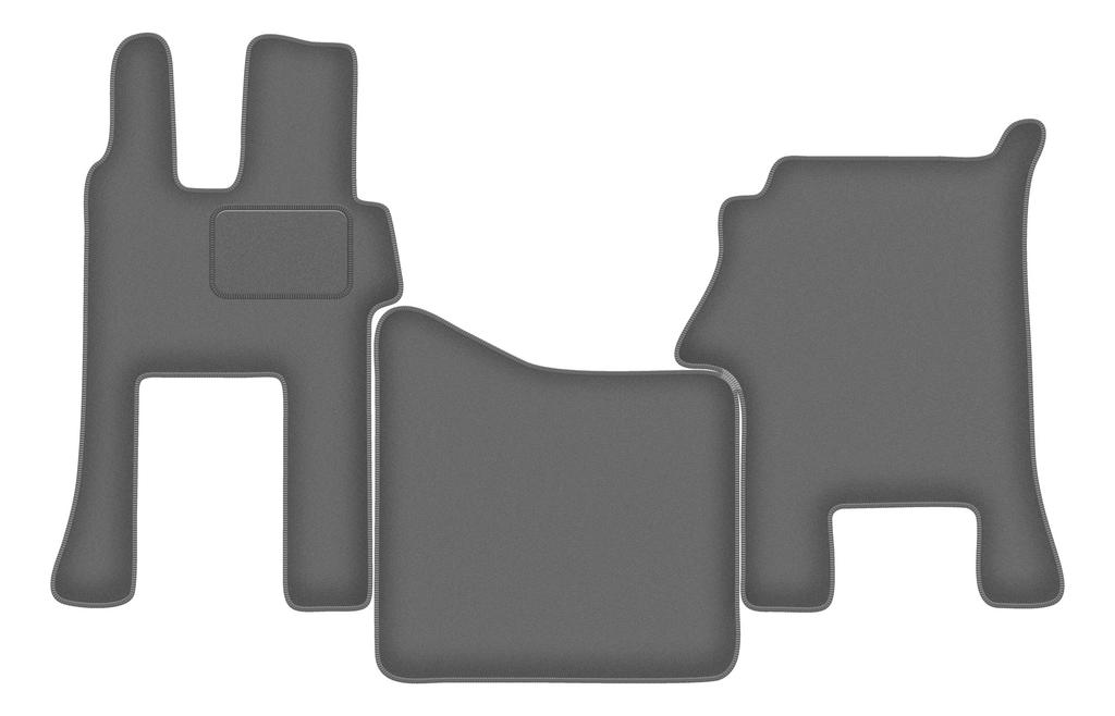 Velour graphite car mats for: Mercedes Actros MP4 wide cab (2011-)