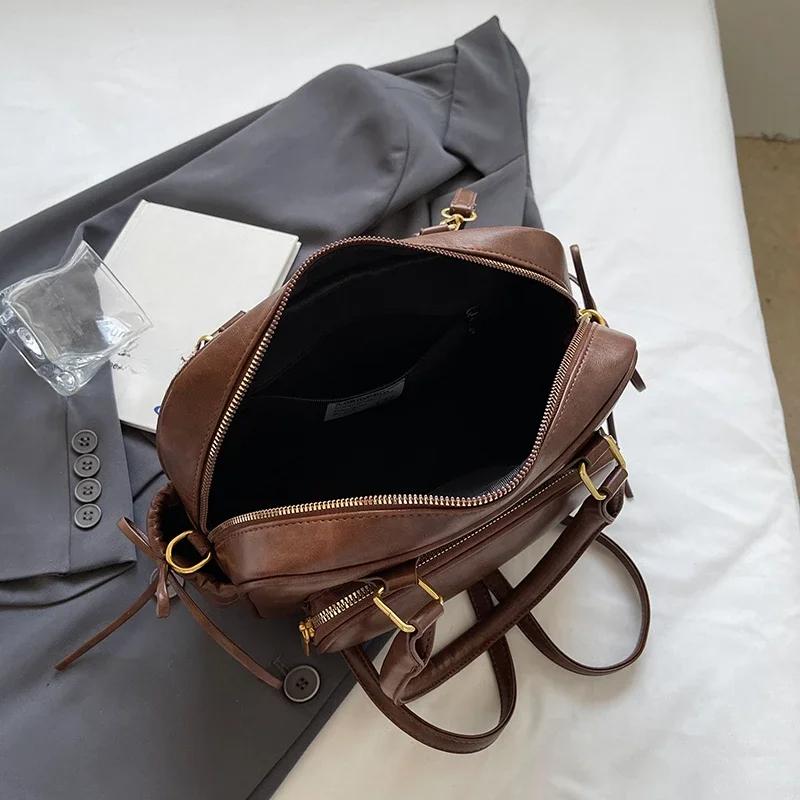 Small Cute PU Leather Crossbody Bags with Short Handle for Women 2024 Winter Luxury Fashion Shoulder Bag Handbags