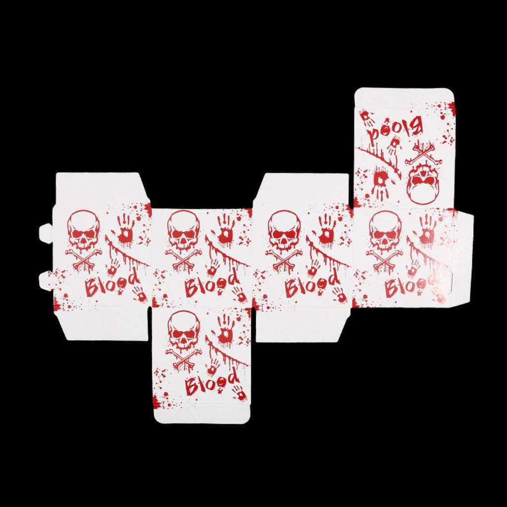 6pcs Festive Candy Snack Carton Environmentally Party Supplies Halloween Candy Boxes with Blood Hand Design for Kids Trick or Treat Party Favor