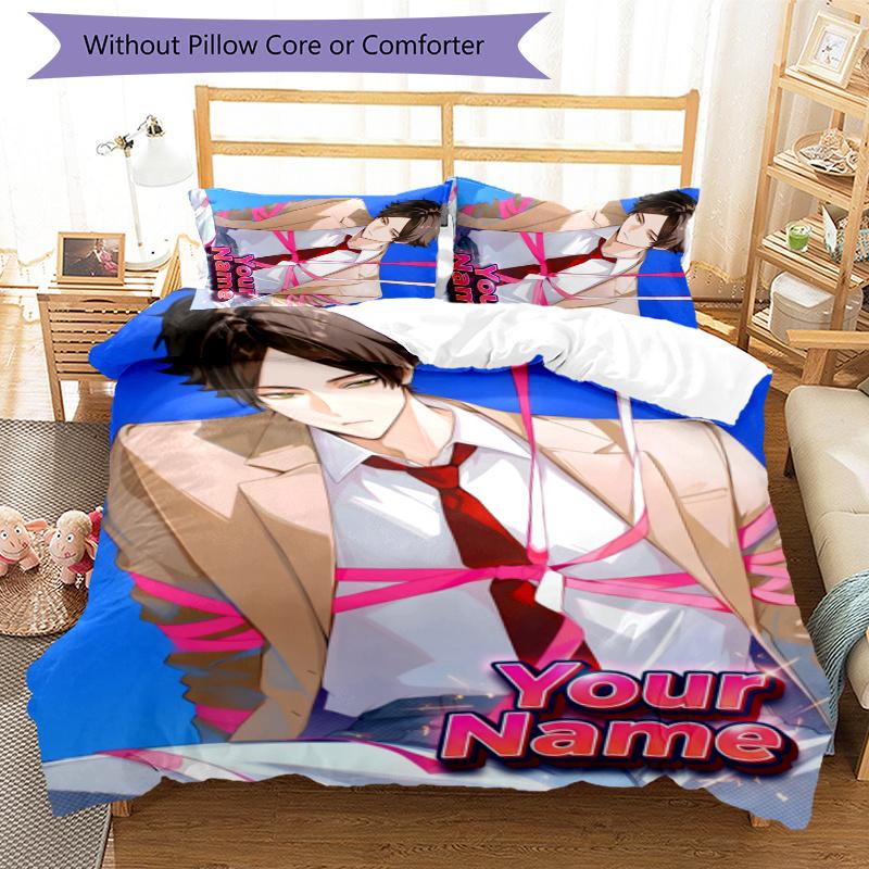 3pcs Rintaro Suna Cover Set - Personalized Name, HD Printed Bedding with 1 Cover and 2 Pillowcases - Perfect for Home Decor, Easy Care