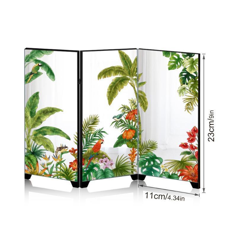 Design Cinese Stile Medio Antico Fiore Uccello Inchiostro Bambù Paravento Decorazione da Scrivania Tavolino Soggiorno Decor