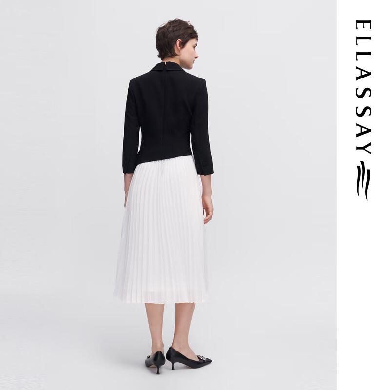 ELLASSAY Women's Color Block Midi Suit Dress