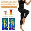 Damer Bantande Thermo Svettbyxor Magkontroll Träningsleggings Kroppsformare Träning Bastu Kompr Byxor
