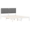 Bed Frame with Padded Headboard Light Grey 120 x 190 cm