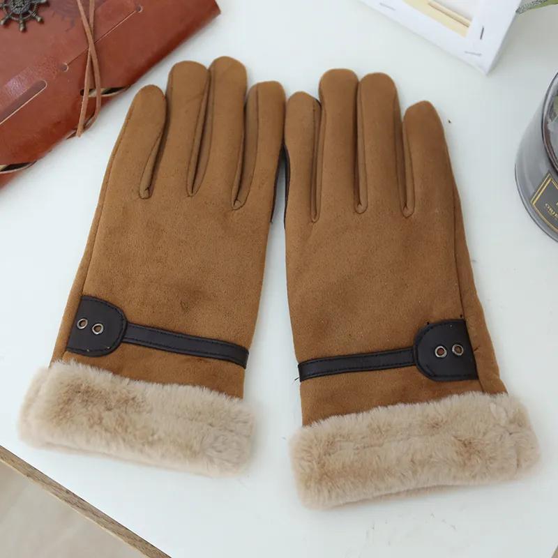 Velvet Thick Winter Men s Down Cotton Ski Gloves - Windproof, Waterproof, Touchscreen Compatible for Cycling and Riding One Size