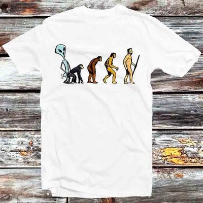 Alien F#ck Monkey Menschliche Evolution Newage Generation Theorie T-Shirt B715
