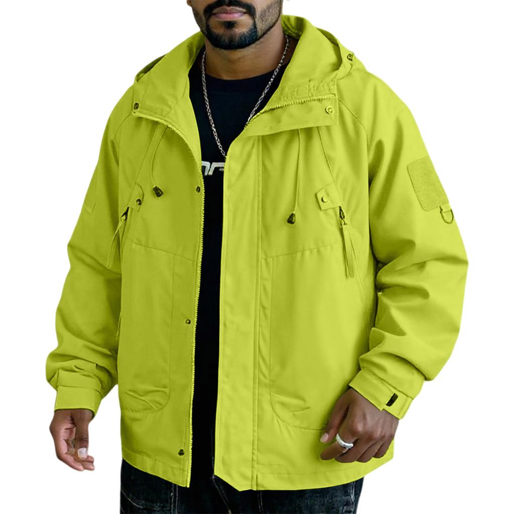 Men'S Loose Half Zipper Hooded Sweatshirt And Submachine Jacket